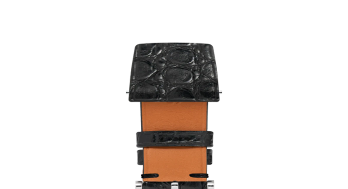 Matte Black Alligator Flank Stitchless Strap - Image 4