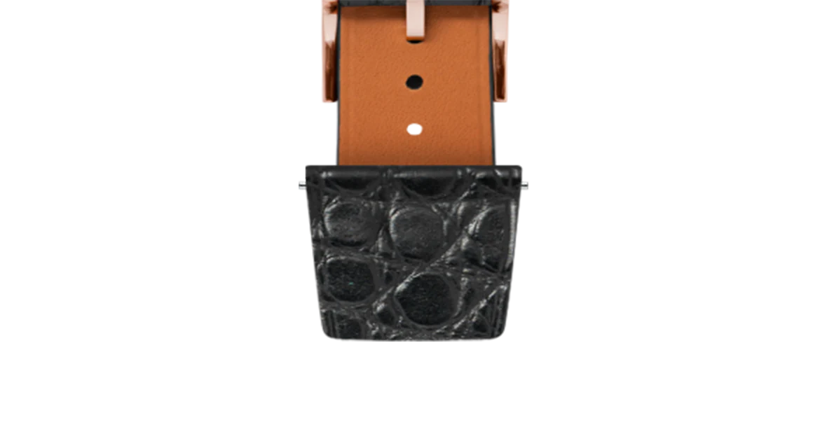Matte Black Alligator Flank Stitchless Strap - Image 7