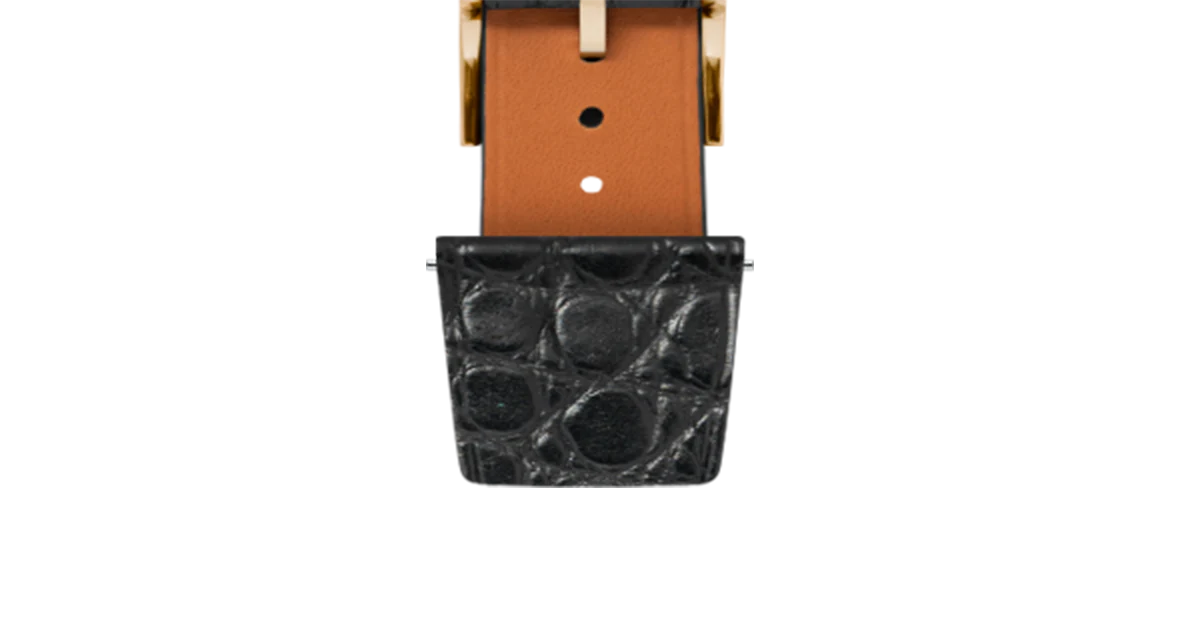 Matte Black Alligator Flank Stitchless Strap - Image 9