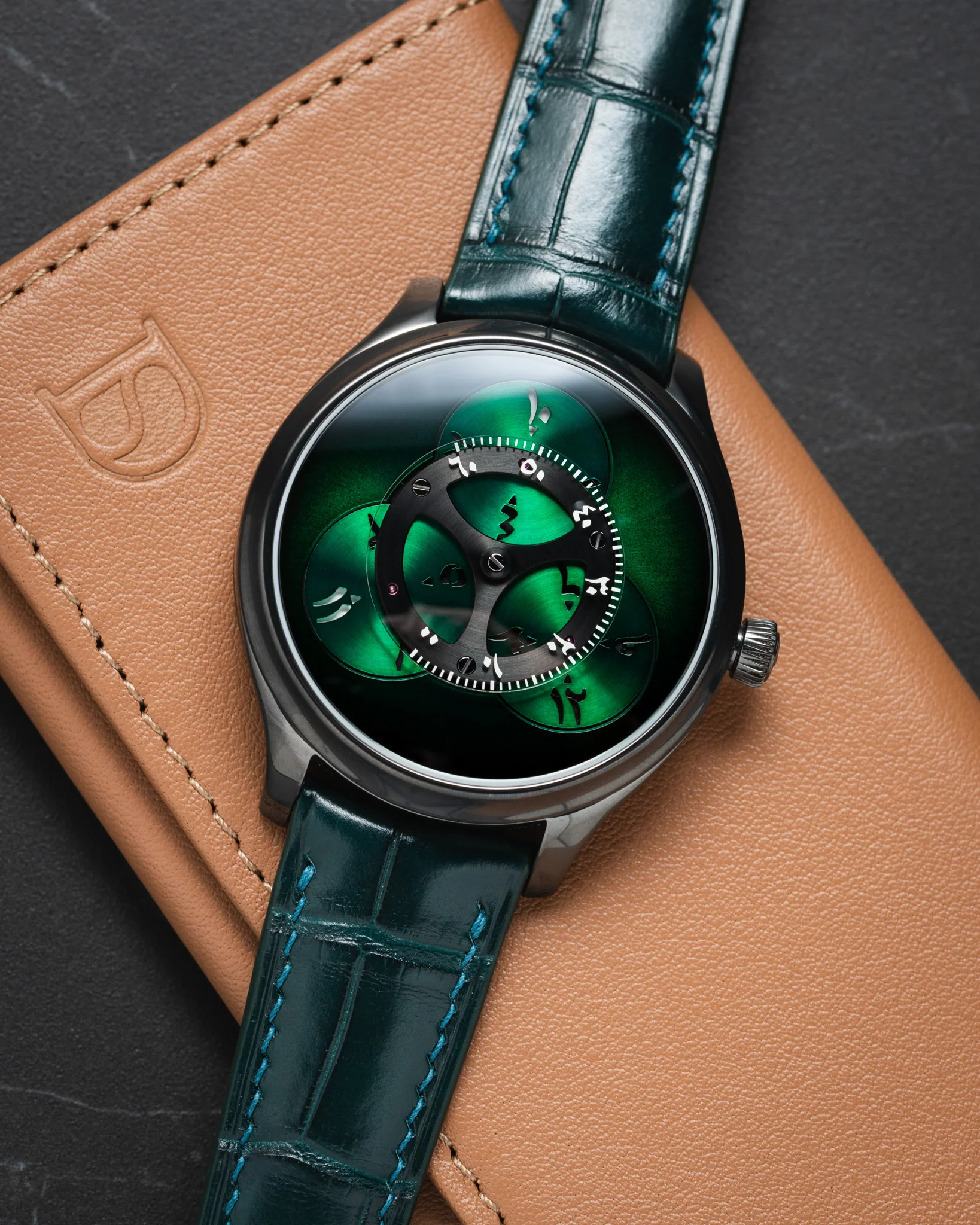 Overstock: Matte Boreal Green Alligator Signature (Curved) Strap - Image 3
