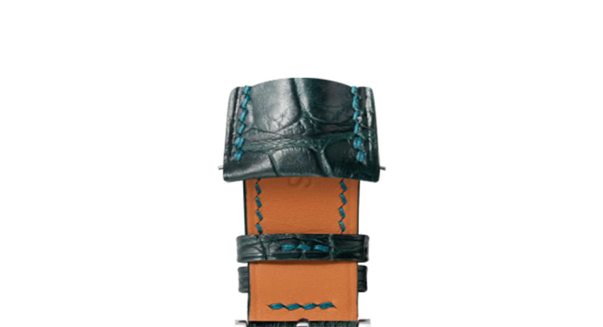 Overstock: Matte Boreal Green Alligator Signature (Curved) Strap - Image 4