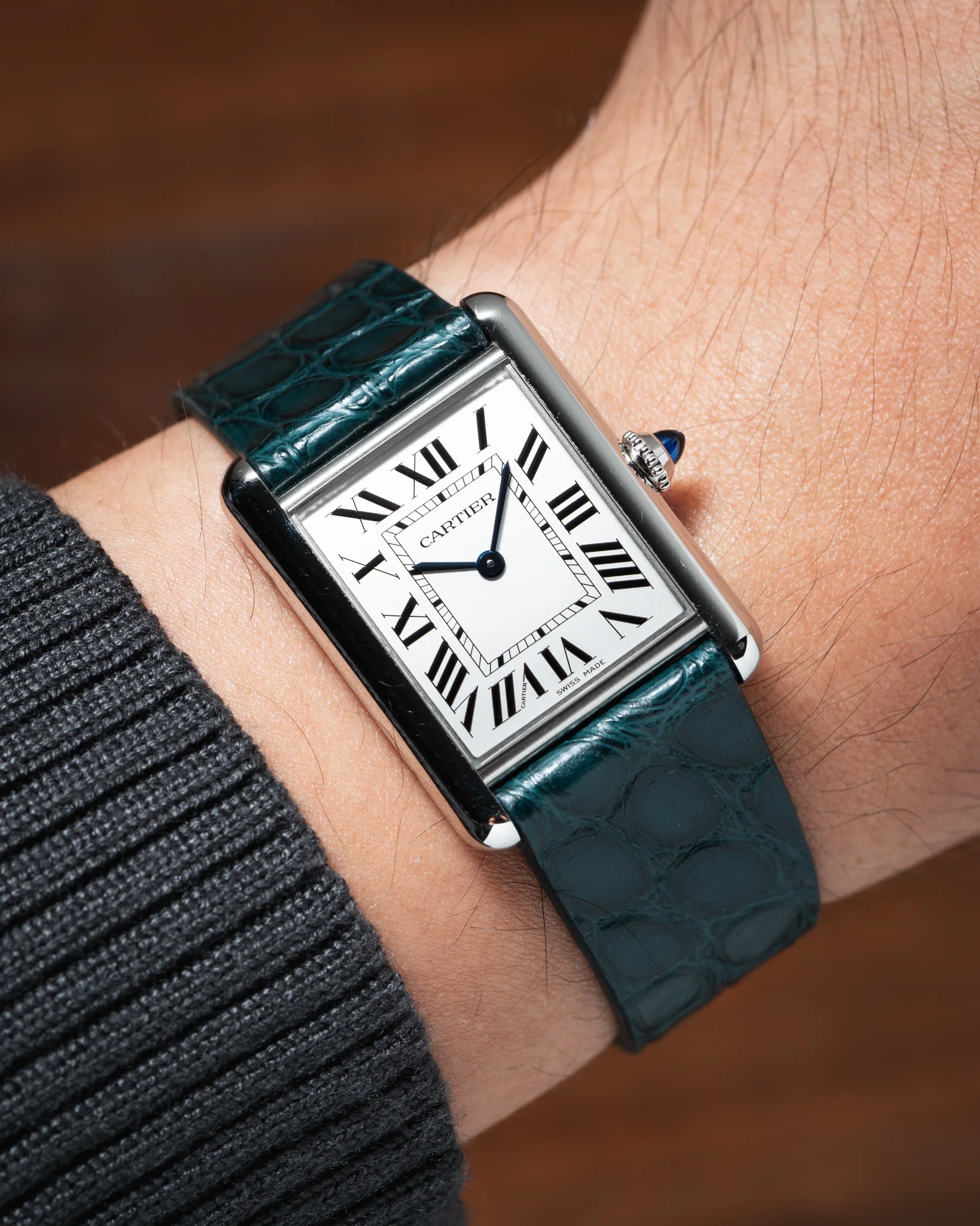 Matte Boreal Green Alligator Flank Stitchless Strap - Image 3