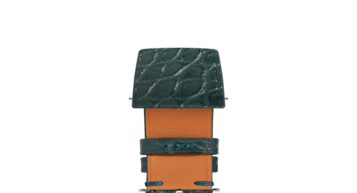 Matte Boreal Green Alligator Flank Stitchless Strap - Image 4
