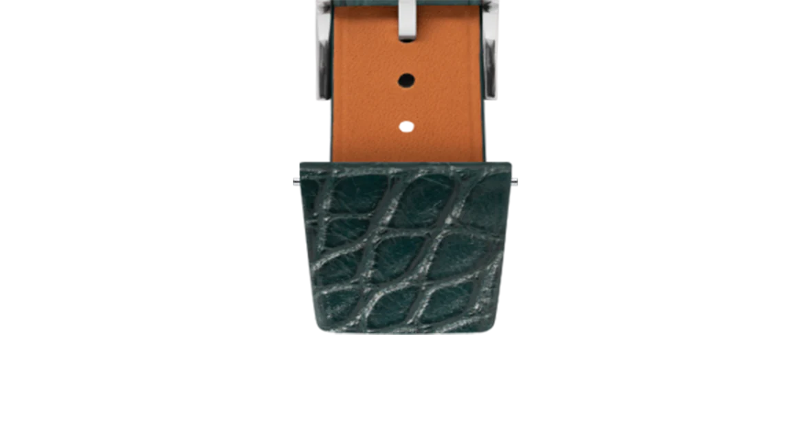 Matte Boreal Green Alligator Flank Stitchless Strap - Image 5