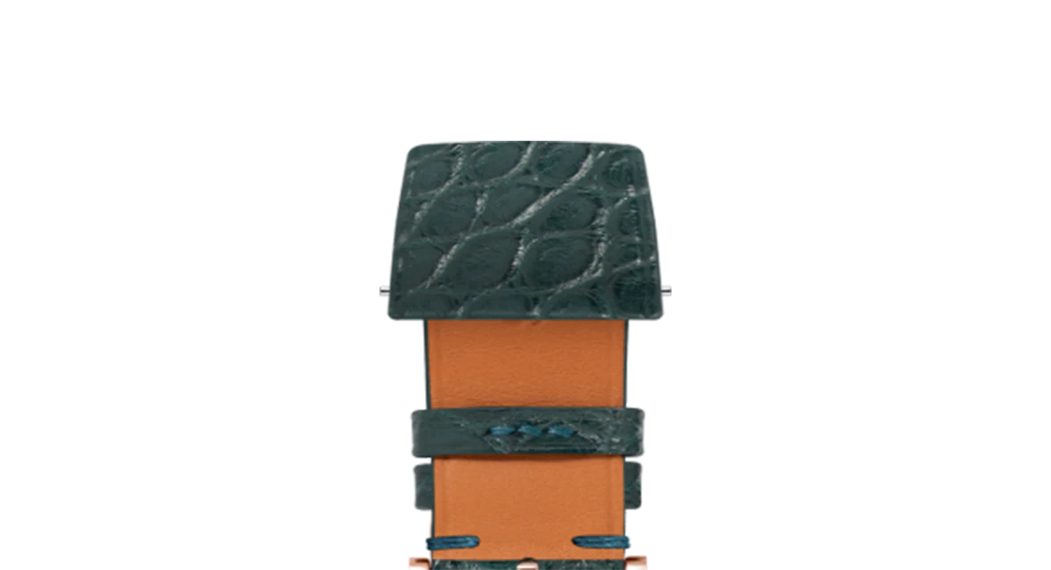 Matte Boreal Green Alligator Flank Stitchless Strap - Image 6