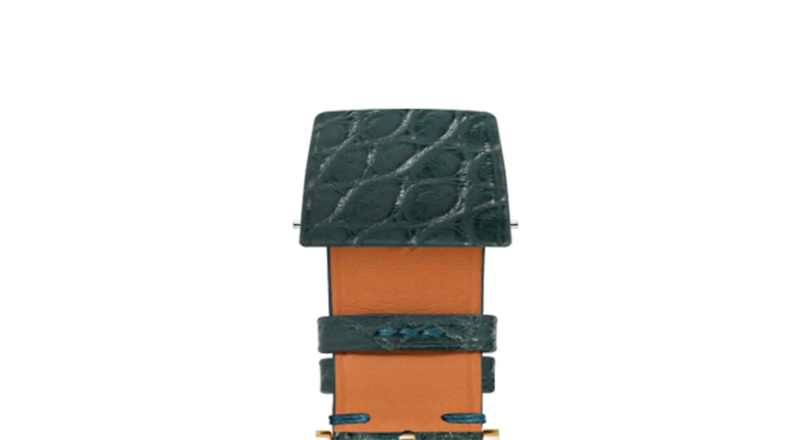 Matte Boreal Green Alligator Flank Stitchless Strap - Image 8