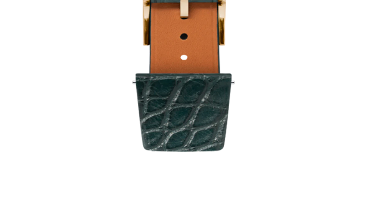 Matte Boreal Green Alligator Flank Stitchless Strap - Image 9