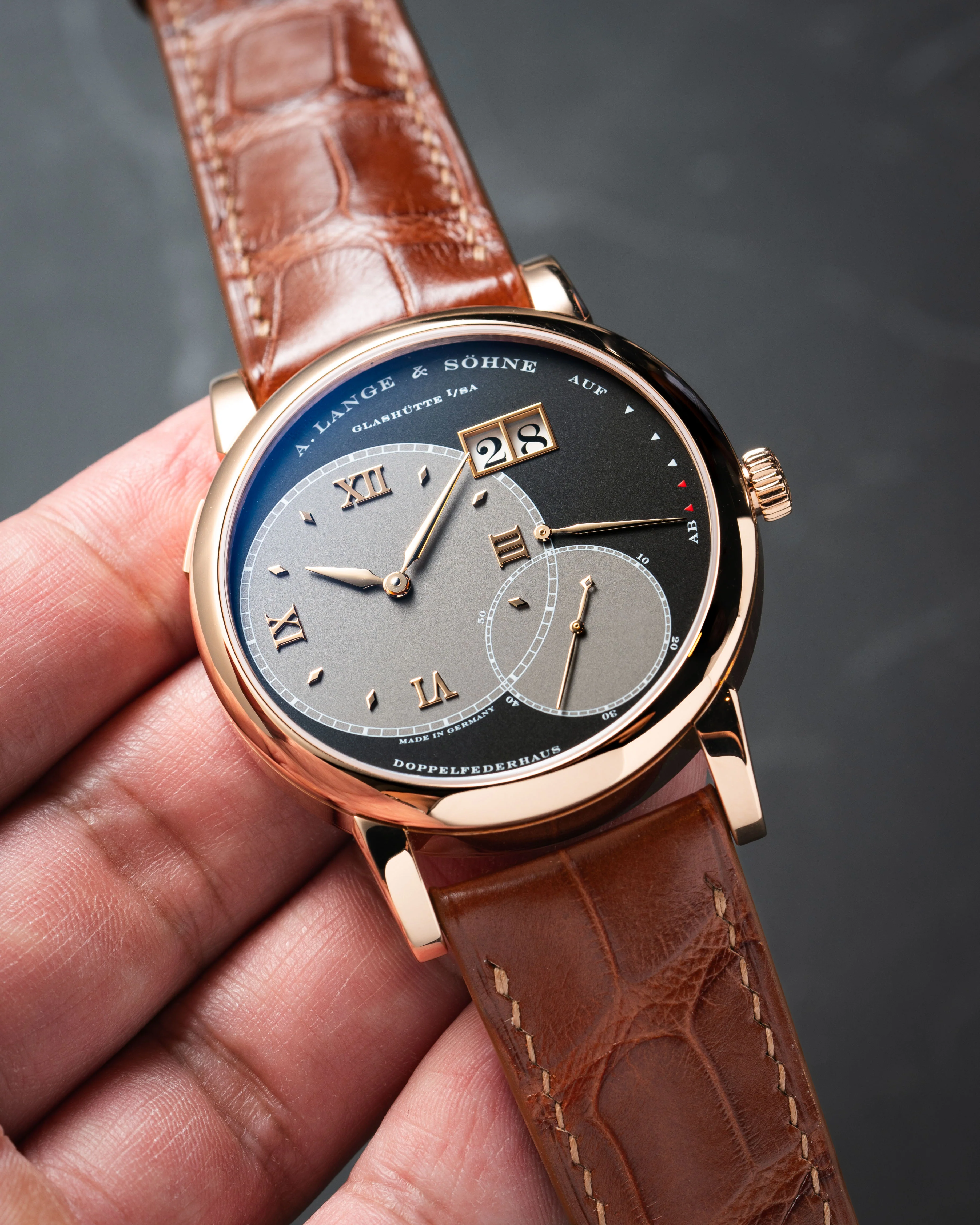 Matte Cognac Alligator Signature Strap - Image 3