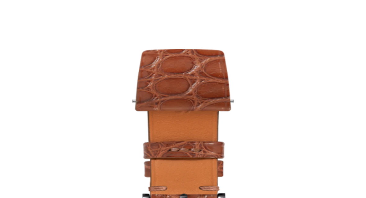 Matte Cognac Alligator Flank Stitchless Strap - Image 11