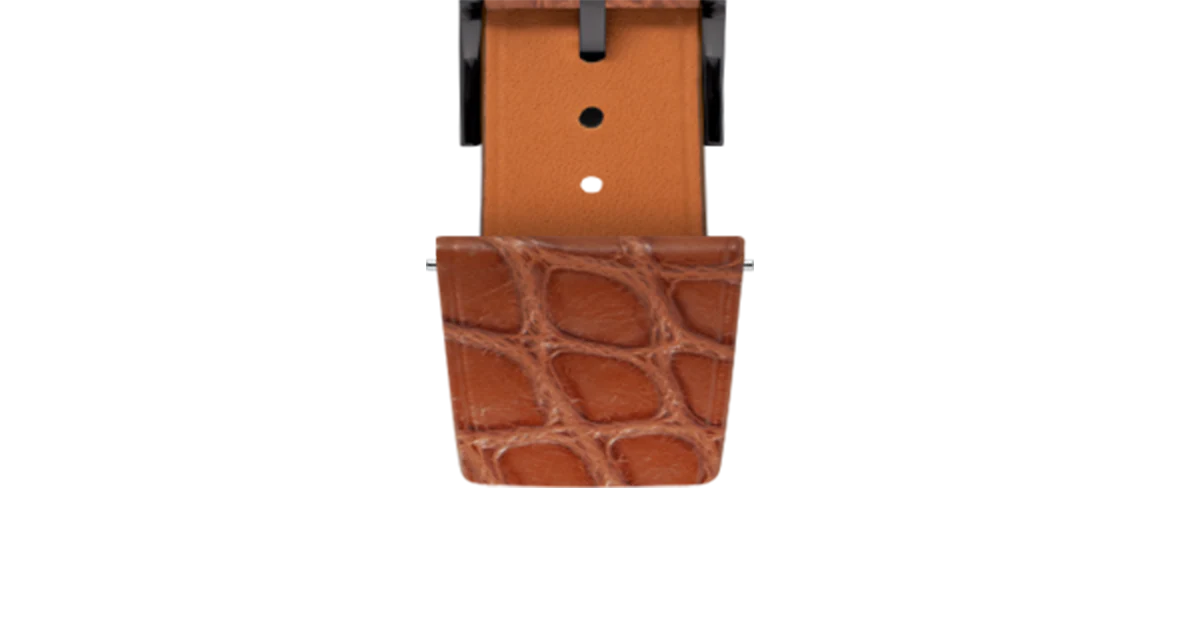 Matte Cognac Alligator Flank Stitchless Strap - Image 12