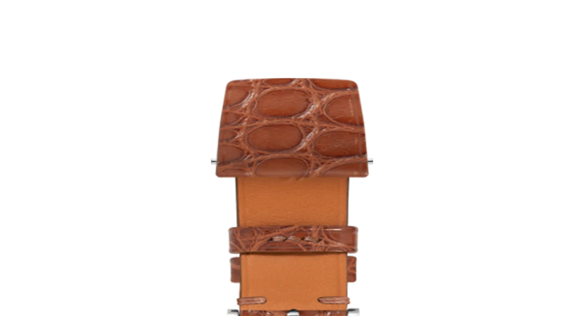 Matte Cognac Alligator Flank Stitchless Strap - Image 5
