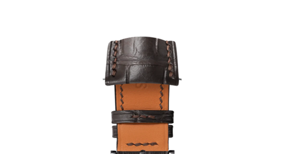 Matte Dark Brown Alligator Signature (Curved) Strap - Image 10
