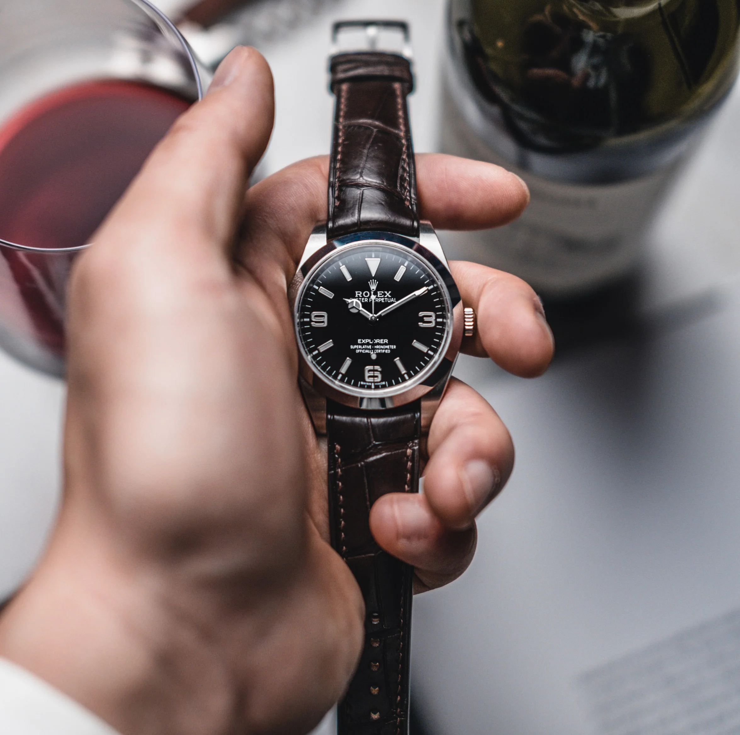 Matte Dark Brown Alligator Signature (Curved) Strap - Image 3