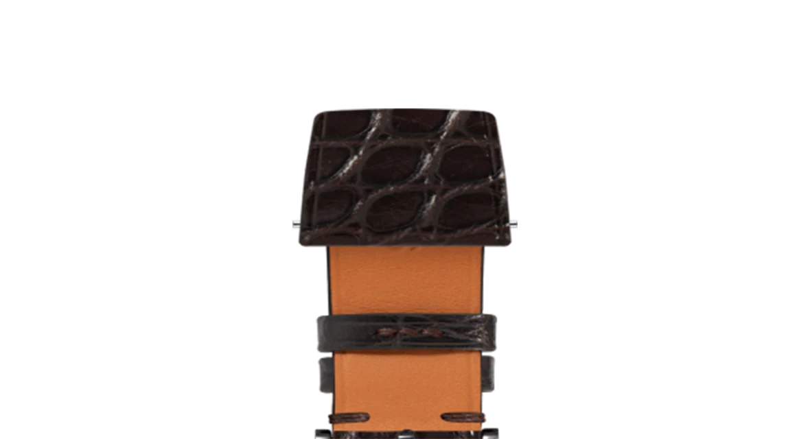 Matte Dark Brown Alligator Flank Stitchless Strap - Image 10