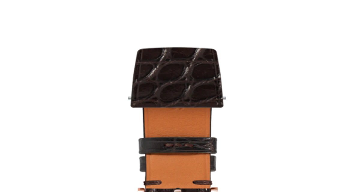 Matte Dark Brown Alligator Flank Stitchless Strap - Image 6