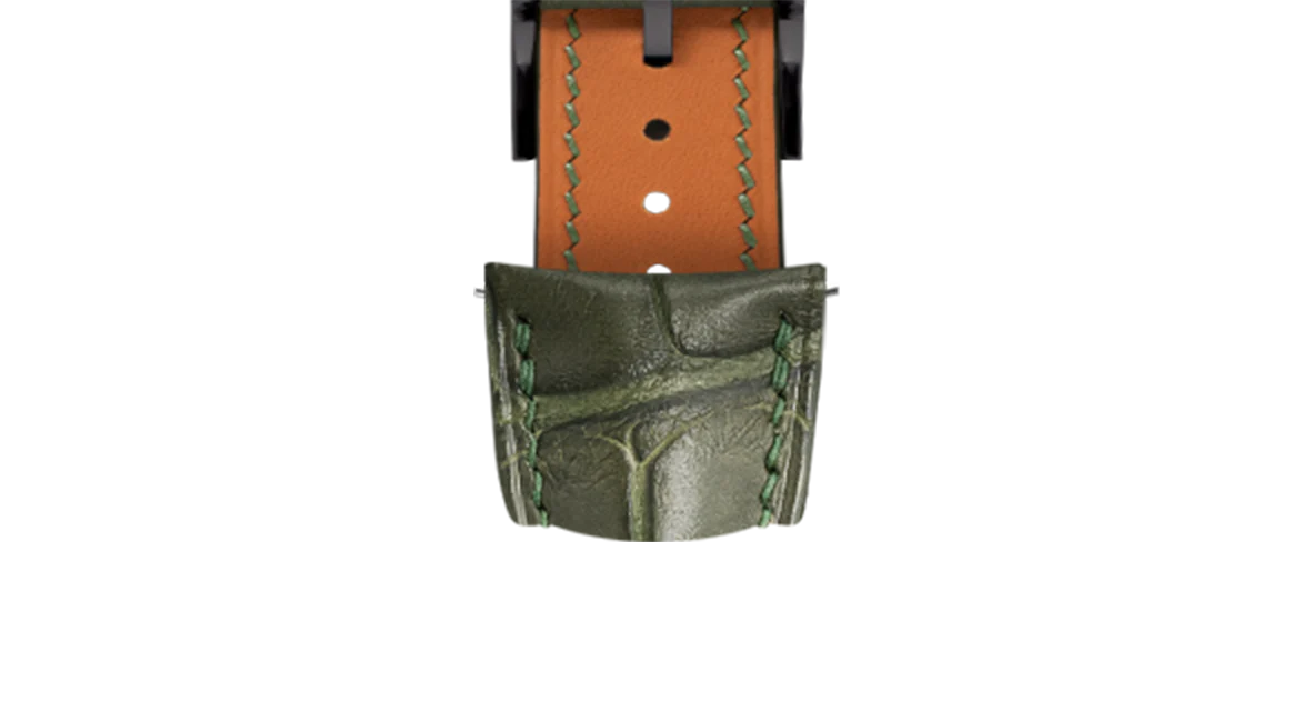 Matte Green Ischia Alligator Signature (Curved) Strap - Image 10