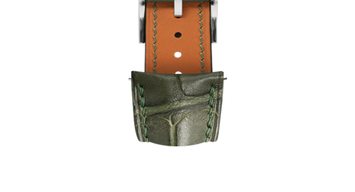 Matte Green Ischia Alligator Signature (Curved) Strap - Image 4
