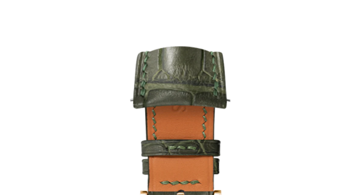 Matte Green Ischia Alligator Signature (Curved) Strap - Image 7