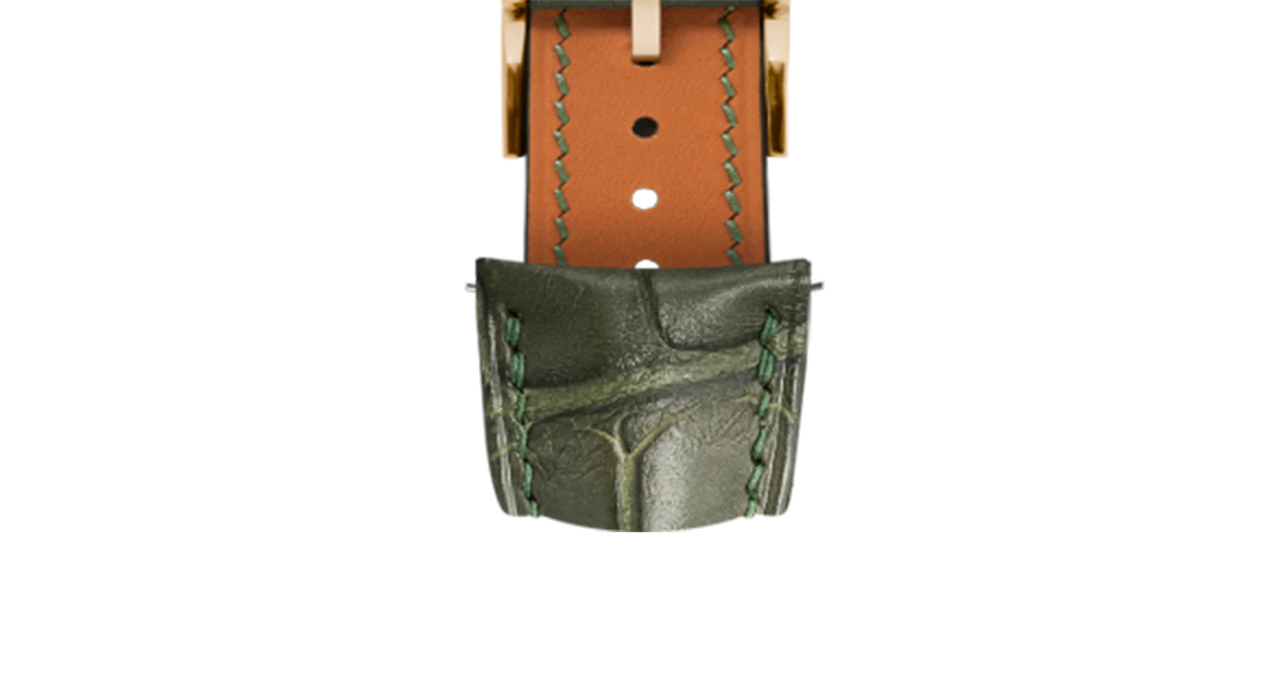 Matte Green Ischia Alligator Signature (Curved) Strap - Image 8