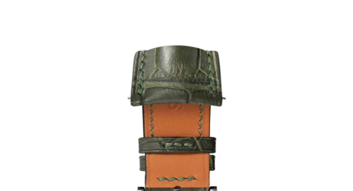 Matte Green Ischia Alligator Signature (Curved) Strap - Image 9