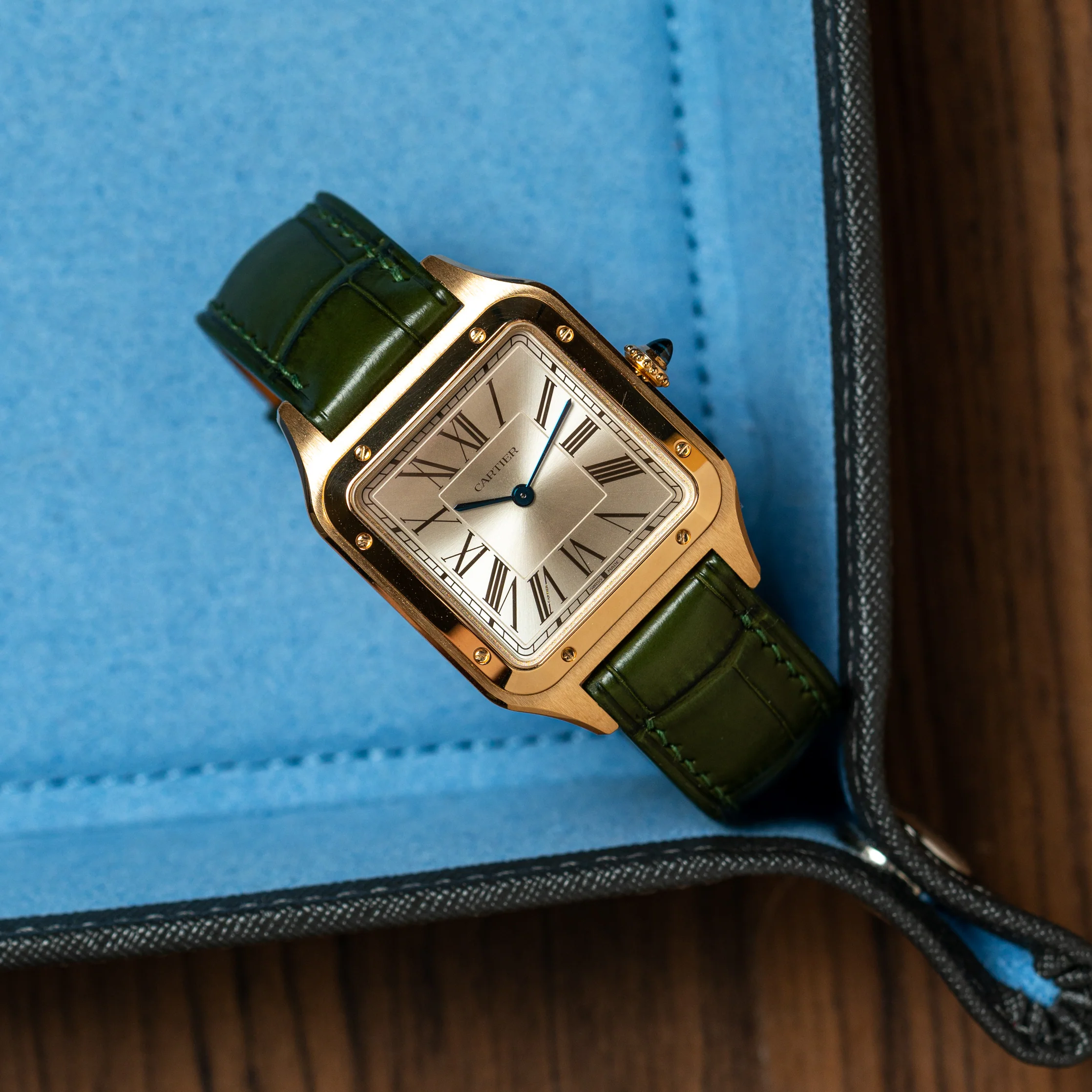 Matte Green Ischia Alligator Signature Strap - Image 6
