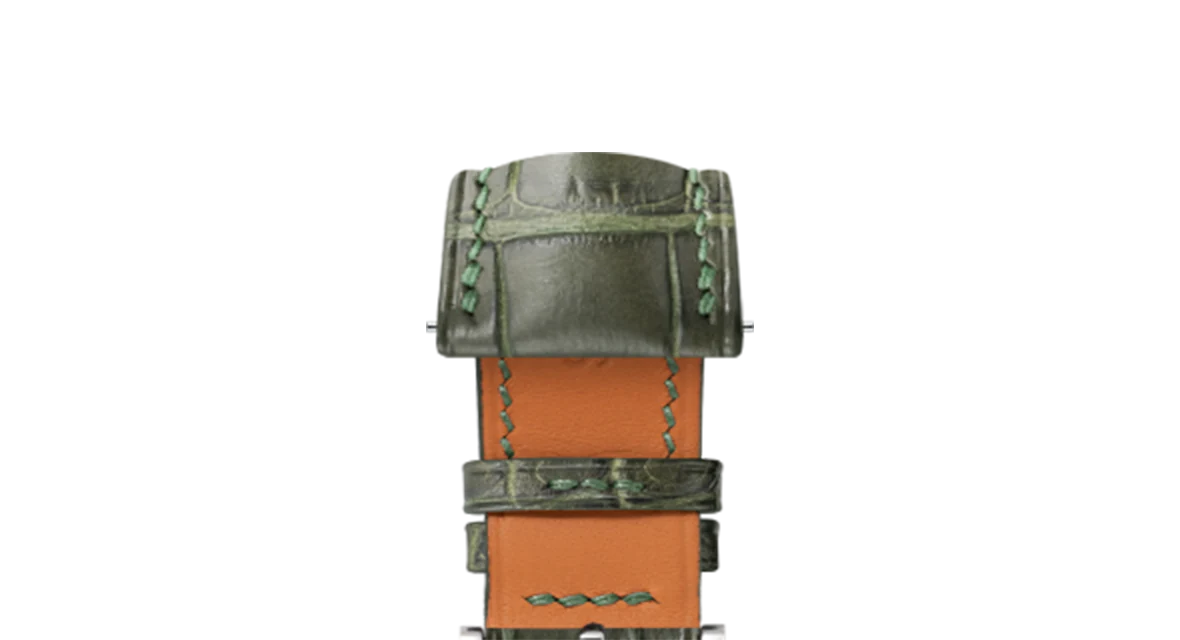 Matte Green Ischia Alligator Signature Strap - Image 7