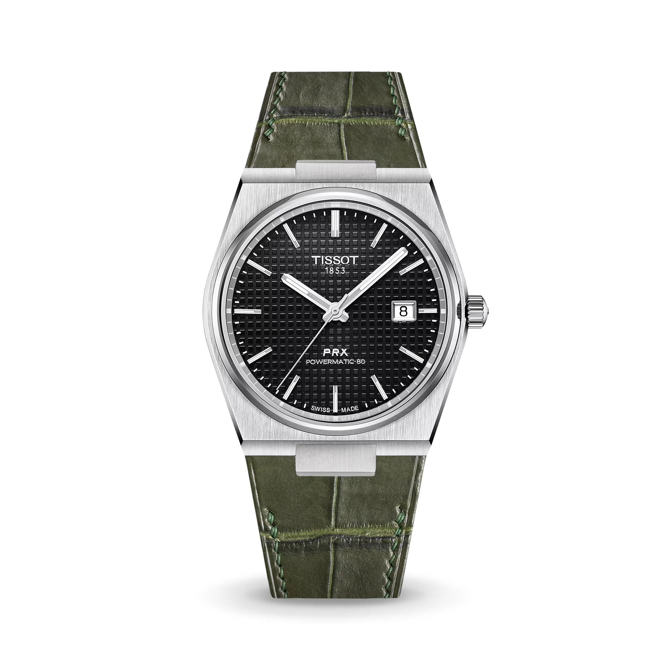 Matte Green Ischia Alligator Strap for Tissot PRX