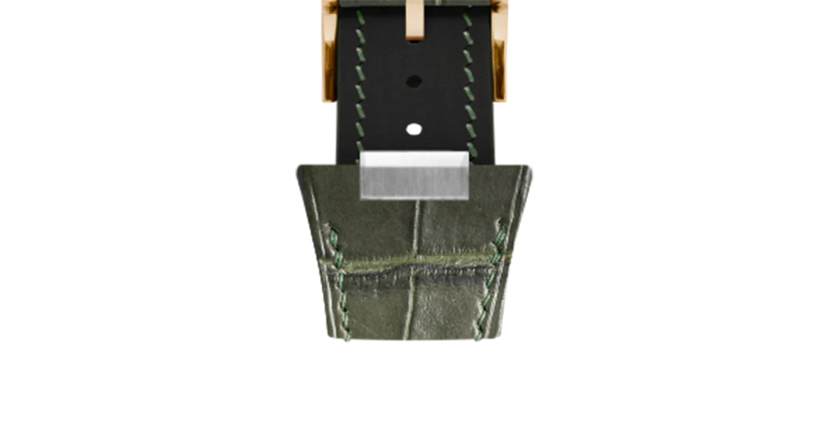 Matte Green Ischia Alligator Strap for Tissot PRX - Image 11