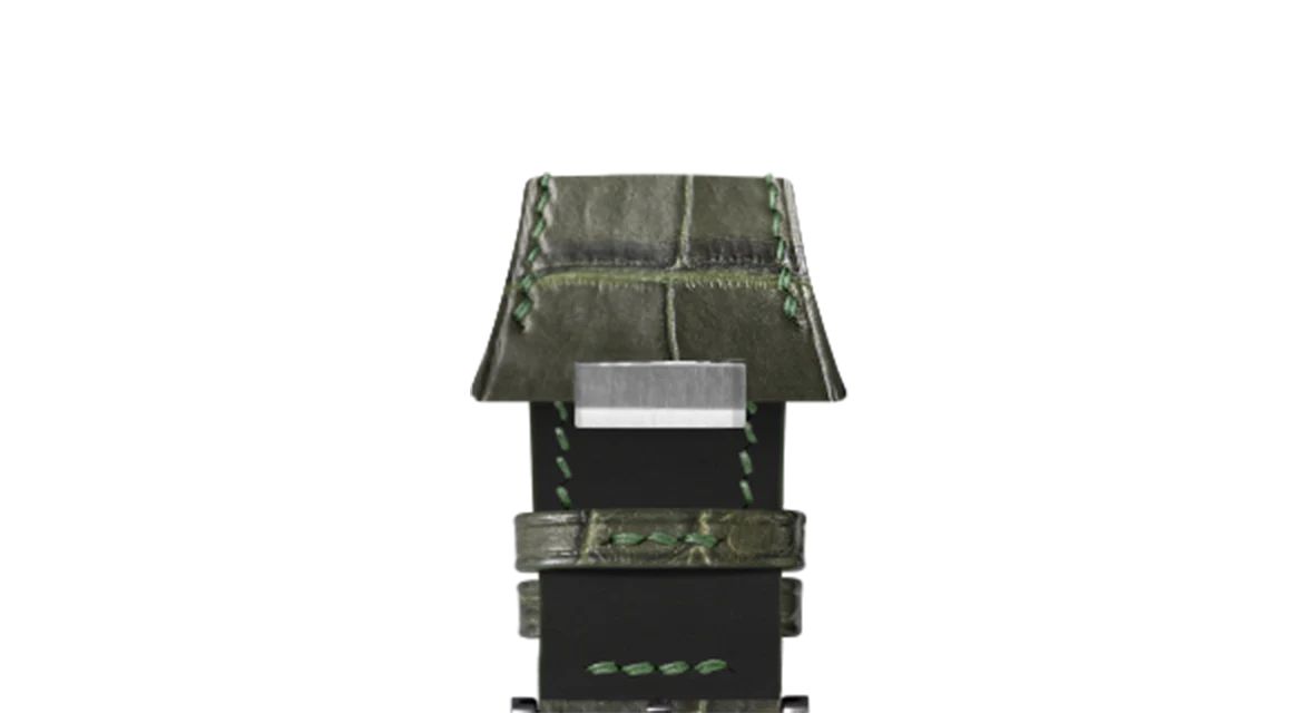 Matte Green Ischia Alligator Strap for Tissot PRX - Image 12