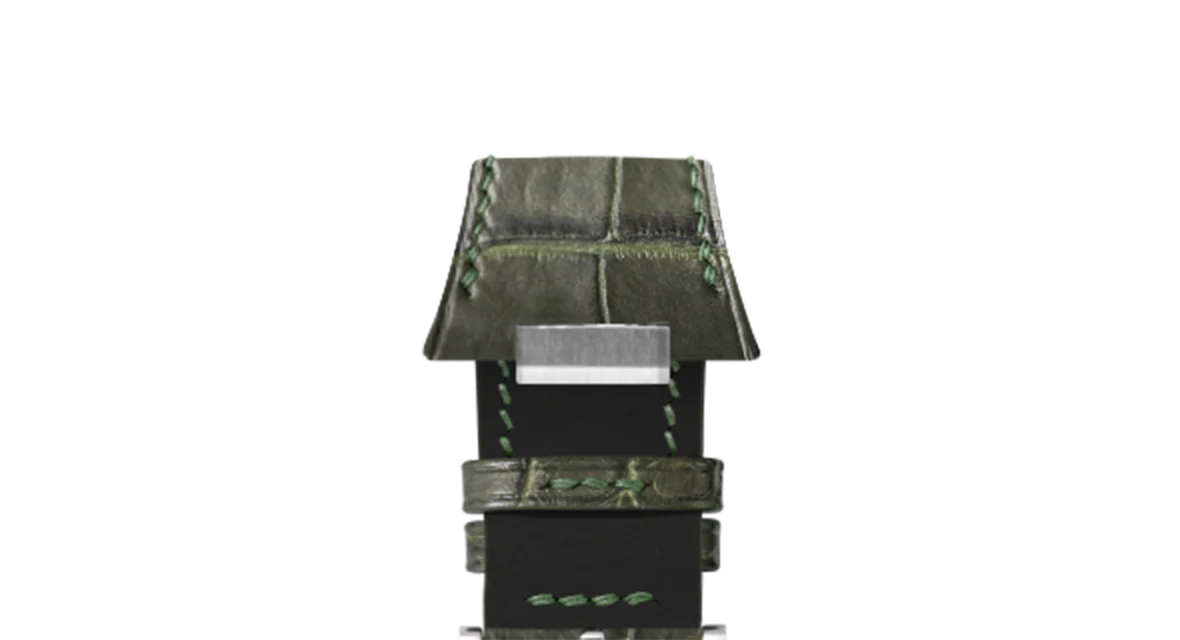 Matte Green Ischia Alligator Strap for Tissot PRX - Image 6