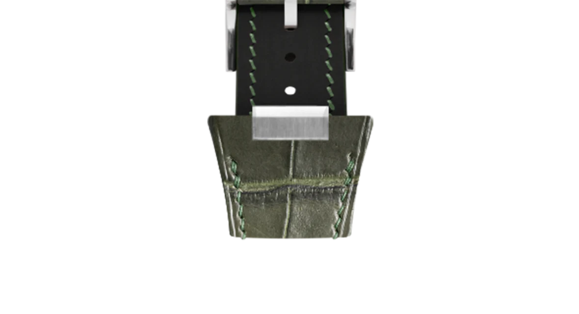 Matte Green Ischia Alligator Strap for Tissot PRX - Image 7