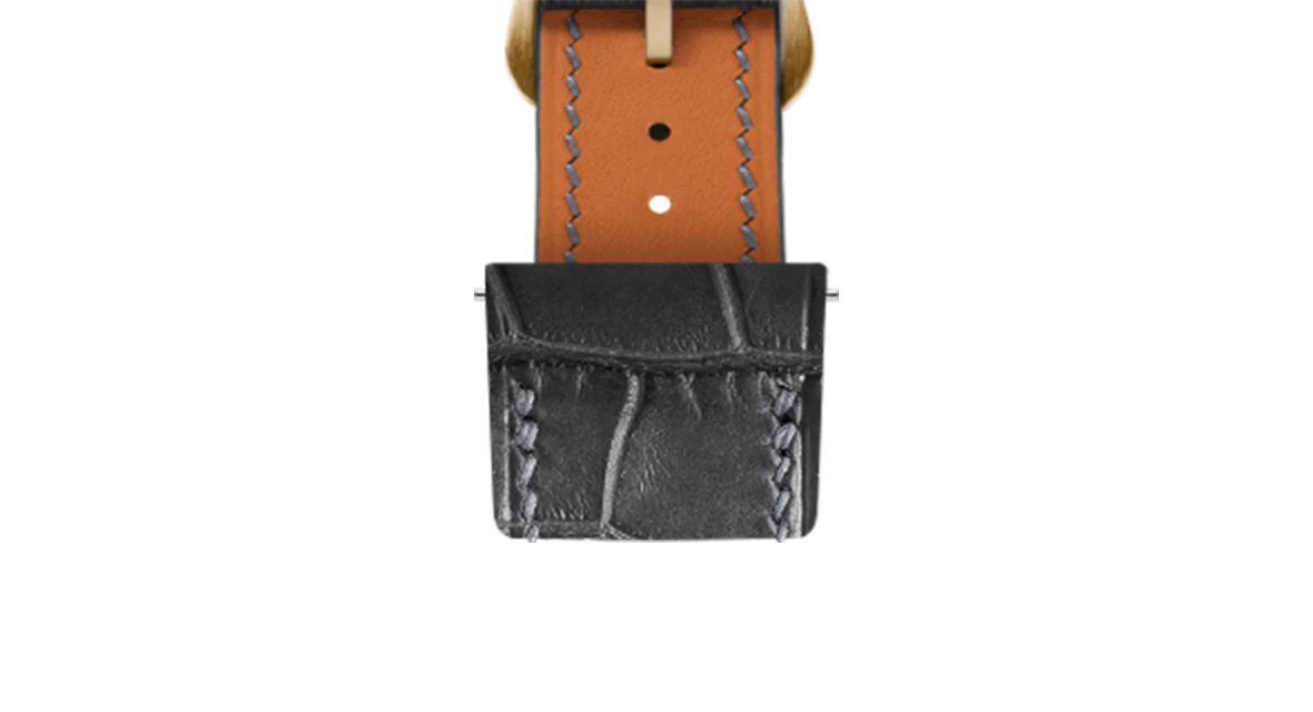Matte Grey Storm Alligator Strap for Cartier Santos-Dumont - Image 8