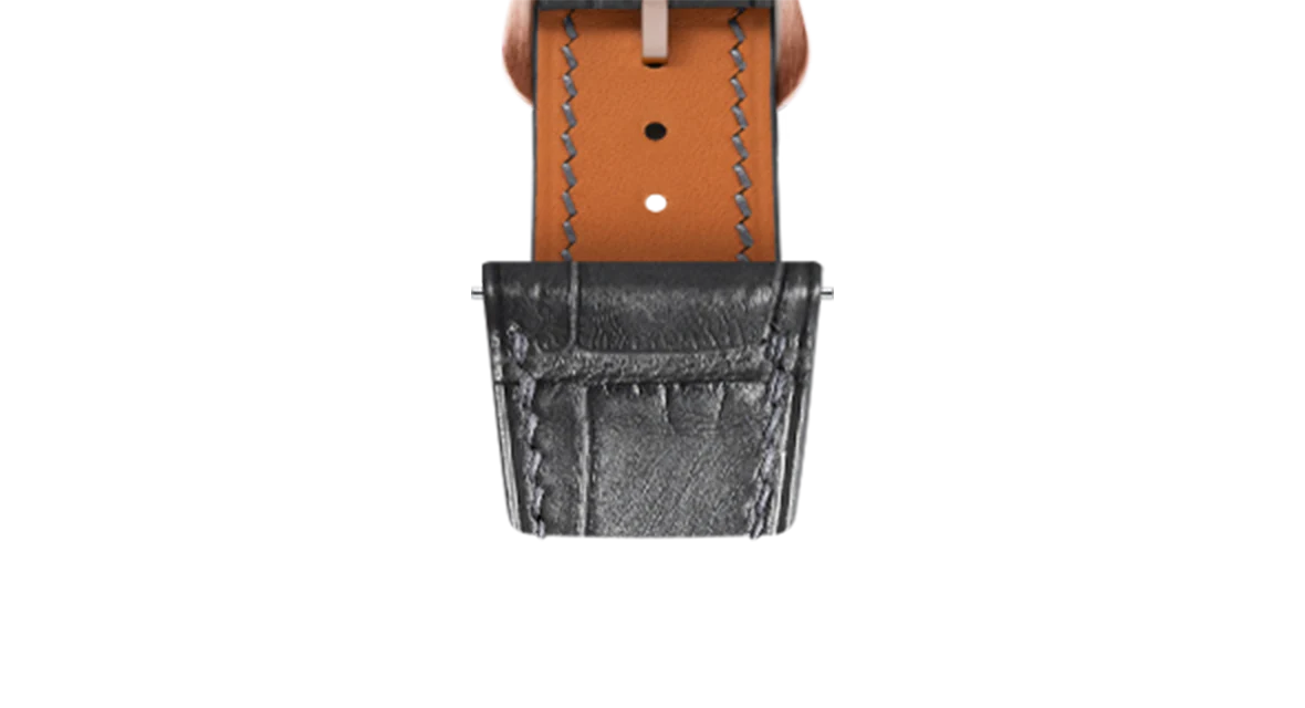 Matte Grey Storm Alligator Strap for Cartier Tank - Image 8