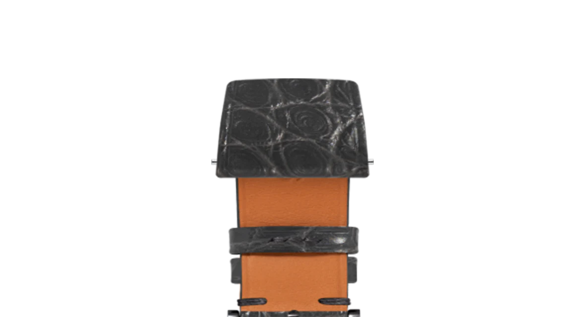 Matte Grey Storm Alligator Flank Stitchless Strap - Image 10
