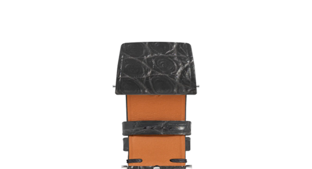 Matte Grey Storm Alligator Flank Stitchless Strap - Image 4