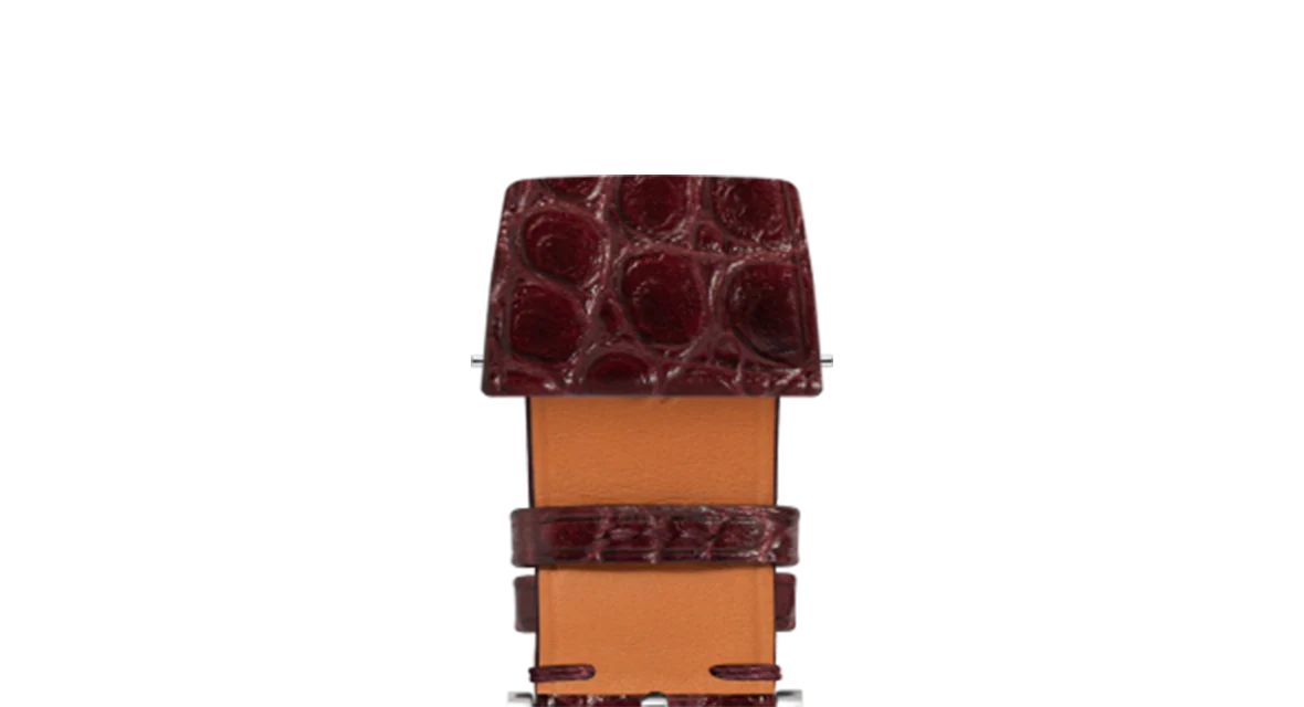 Matte Mahogany Alligator Flank Stitchless Strap - Image 4