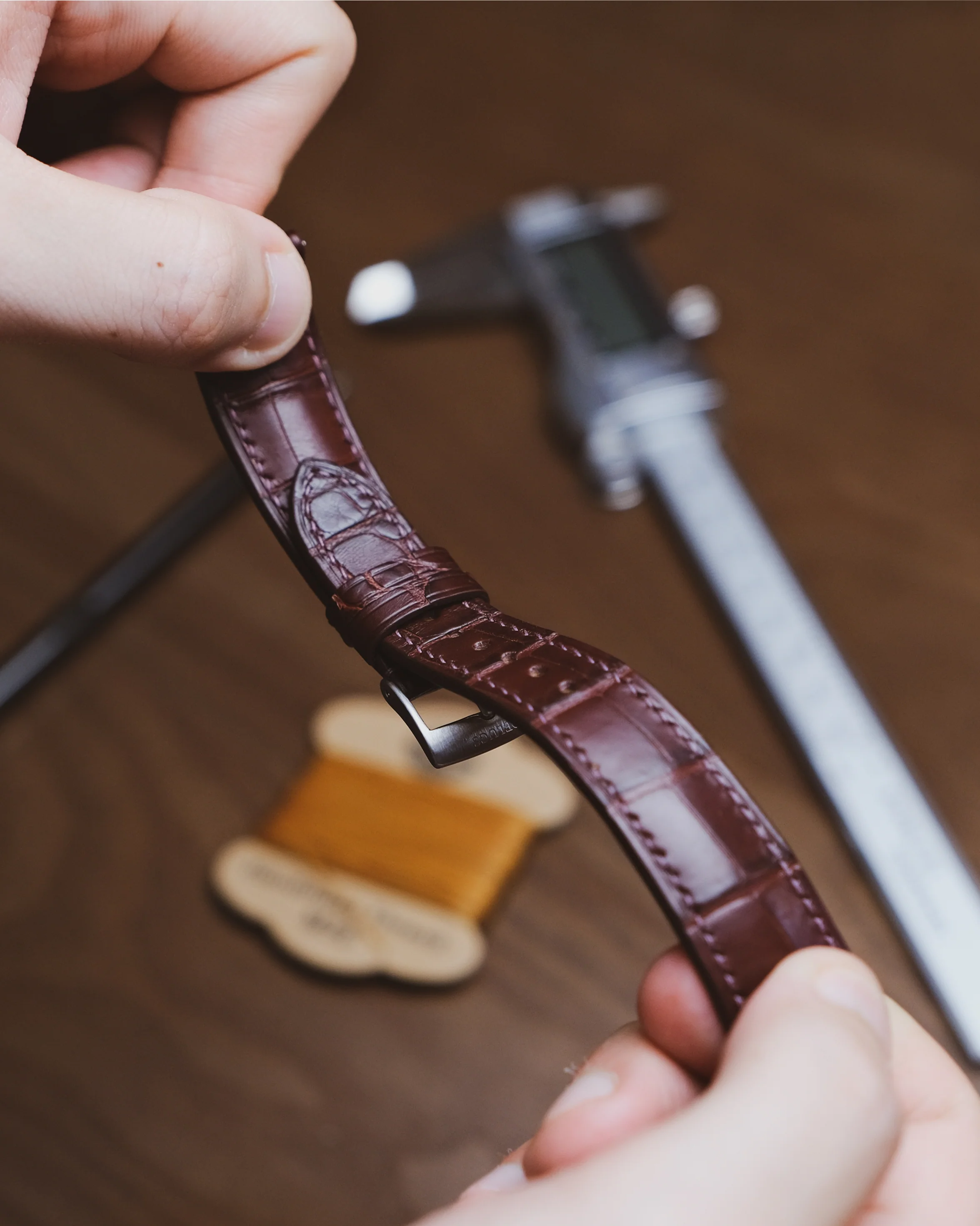 Matte Mahogany Alligator Signature (Curved) Strap - Image 3