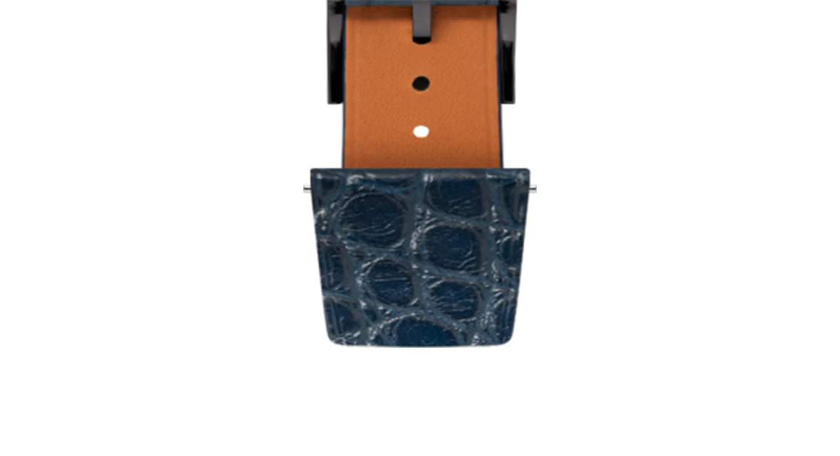 Matte Navy Alligator Flank Stitchless Strap - Image 11