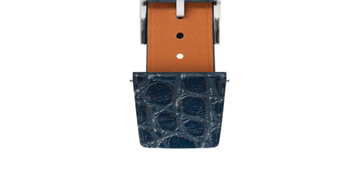 Matte Navy Alligator Flank Stitchless Strap - Image 5