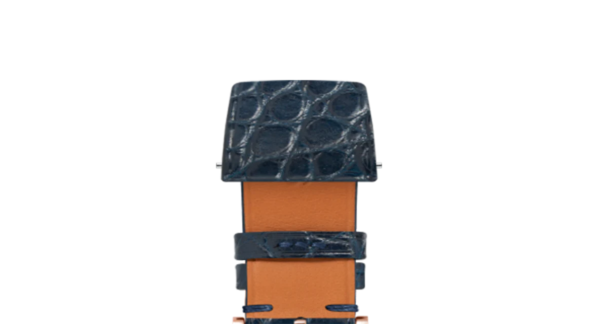 Matte Navy Alligator Flank Stitchless Strap - Image 6