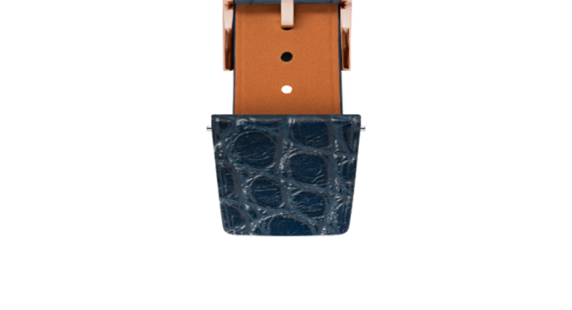 Matte Navy Alligator Flank Stitchless Strap - Image 7