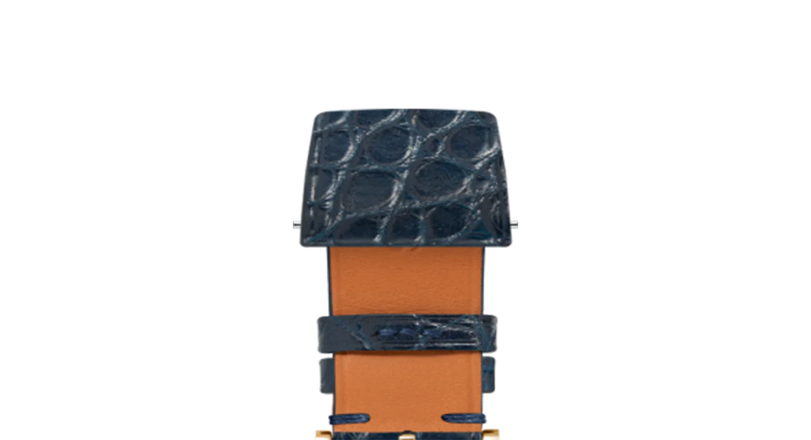 Matte Navy Alligator Flank Stitchless Strap - Image 8