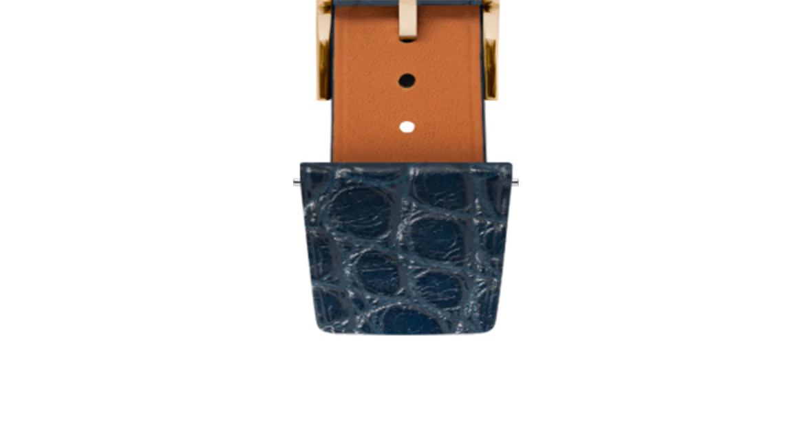 Matte Navy Alligator Flank Stitchless Strap - Image 9