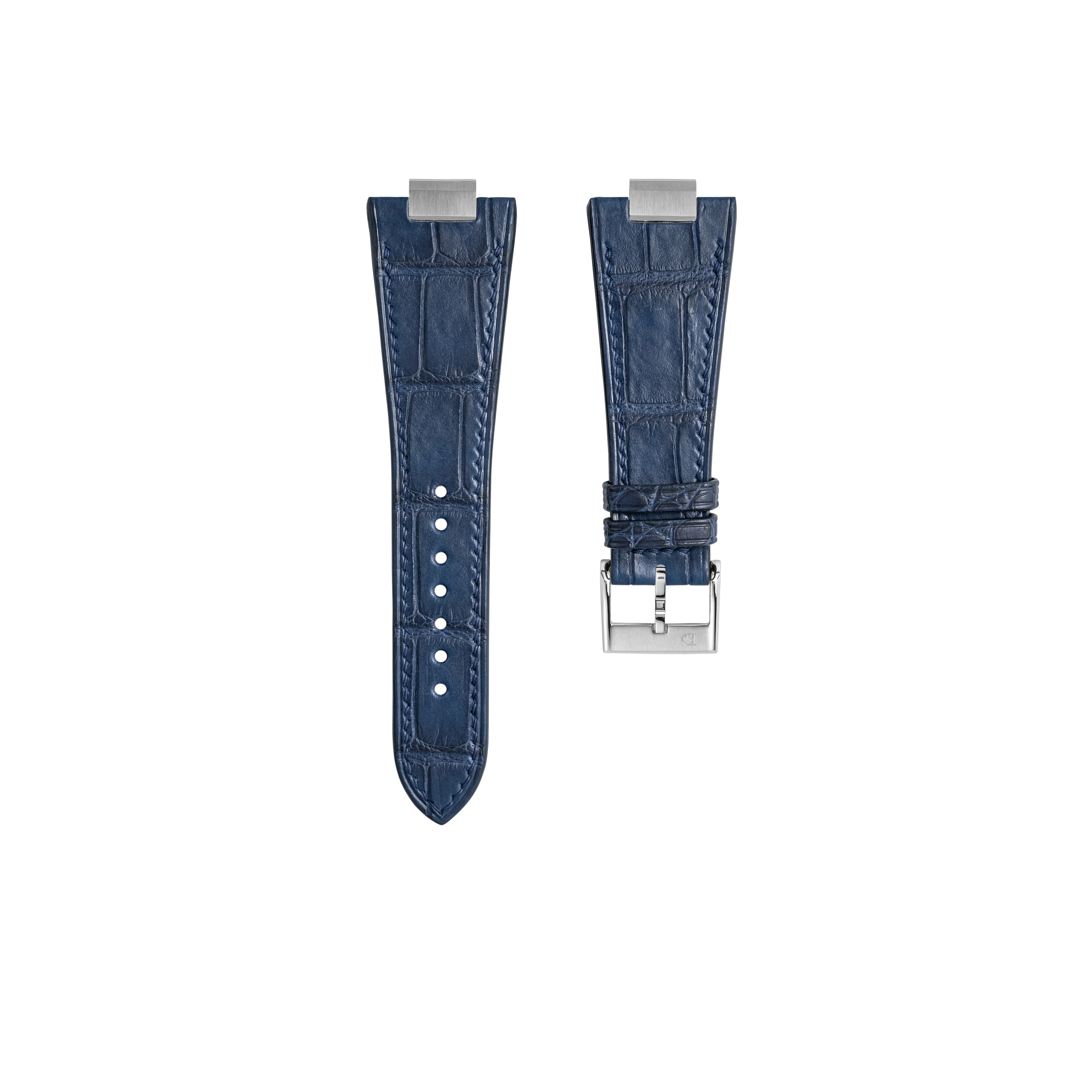 Matte Navy Alligator Strap for Tissot PRX - Image 7