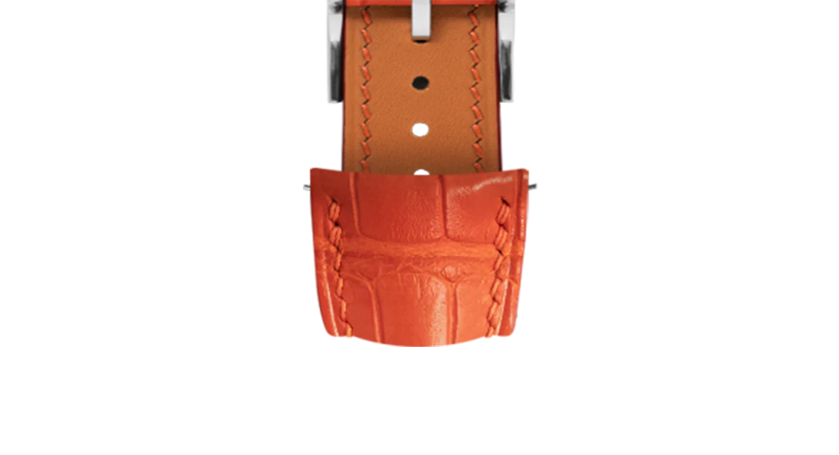 Overstock: Matte Orange Alligator Signature (Curved) Strap - Image 6