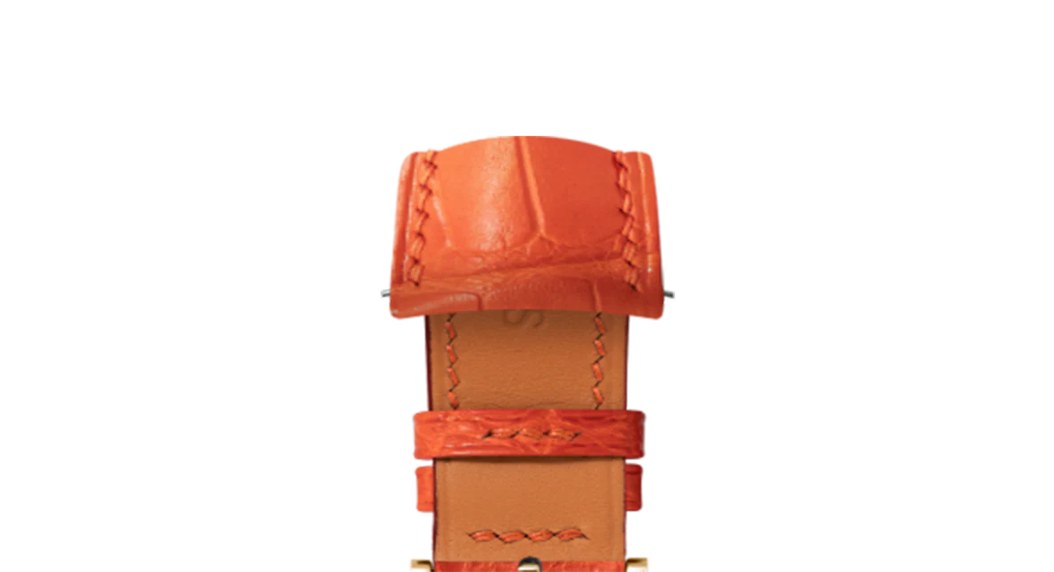 Overstock: Matte Orange Alligator Signature (Curved) Strap - Image 9