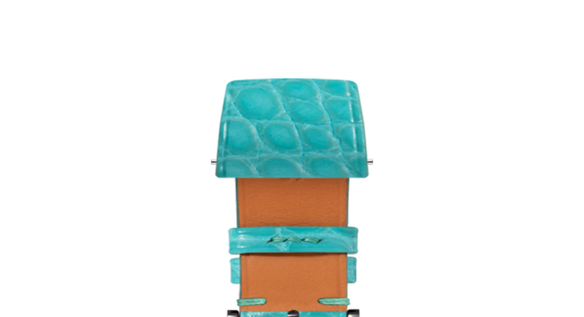 Overstock: Matte Turquoise Alligator Flank Stitchless Strap - Image 10