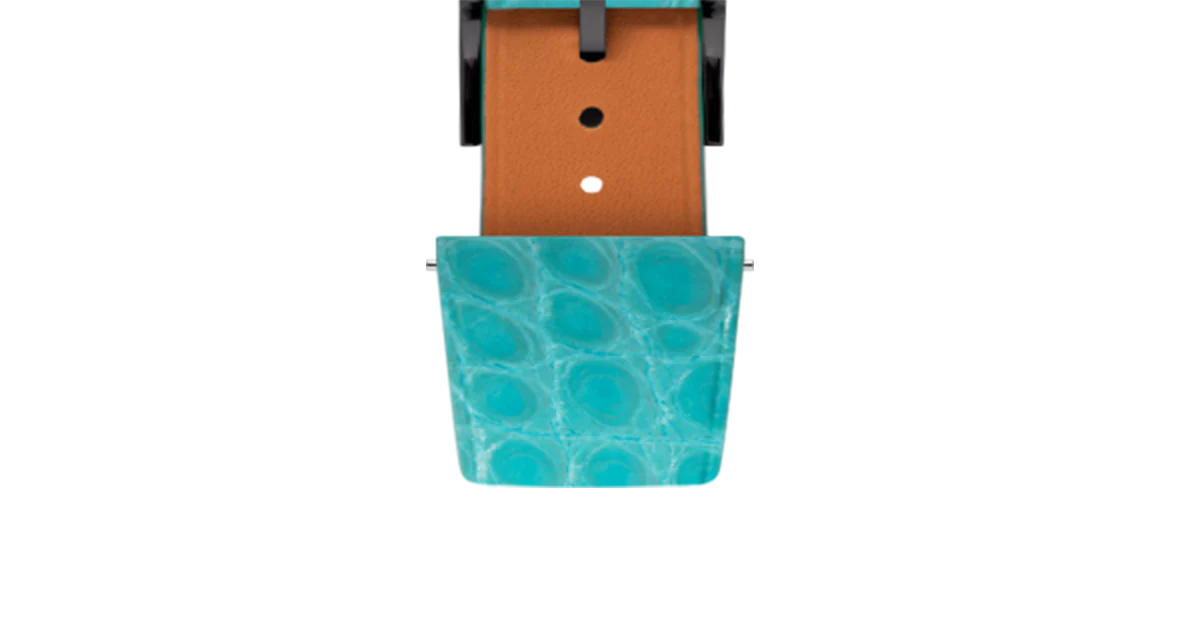 Overstock: Matte Turquoise Alligator Flank Stitchless Strap - Image 11