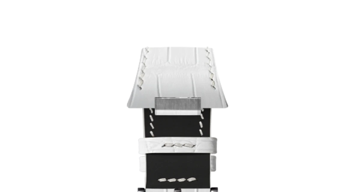Matte White Alligator Strap for Tissot PRX - Image 12