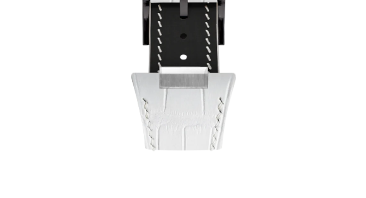 Matte White Alligator Strap for Tissot PRX - Image 13